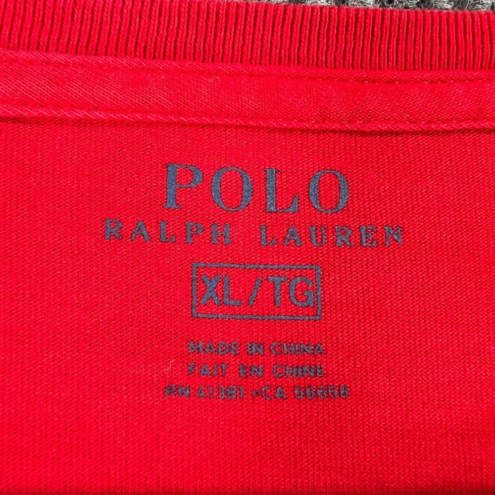 Polo Ralph Lauren Shirt Mens XL Extra Large Red Short Sleeve Crew Casual Comfort
